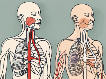 The glossopharyngeal nerve highlighted in a human anatomy