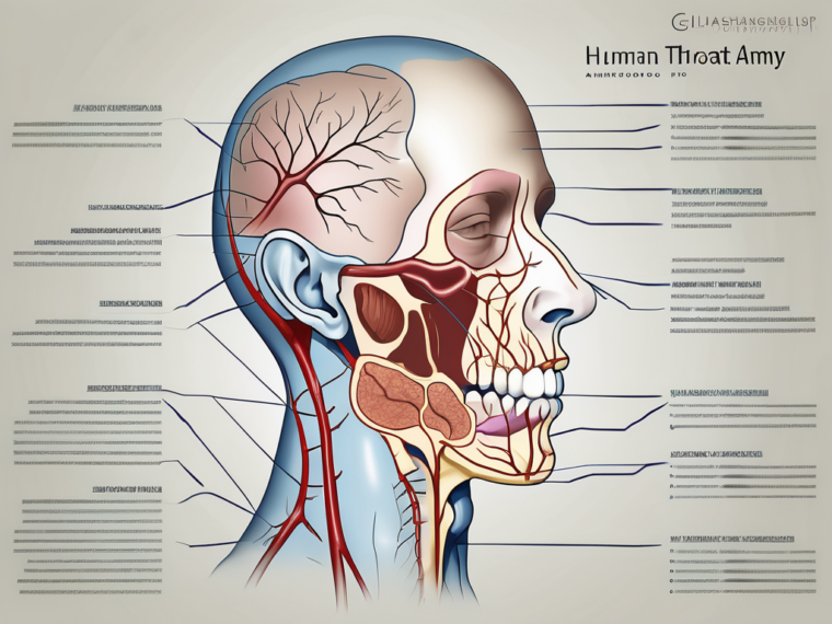 The human throat anatomy