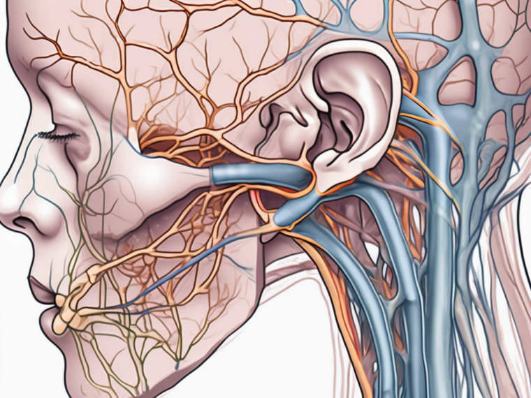 The parotid gland being innervated by the glossopharyngeal nerve (cn ix)