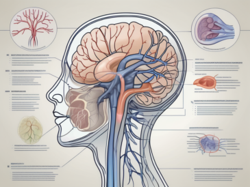 The human nervous system highlighting the glossopharyngeal nerve