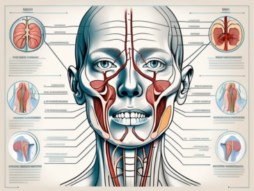 The glossopharyngeal nerve highlighted in a human anatomy diagram