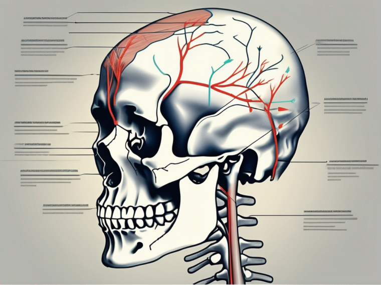 The human skull highlighting the jugular foramen