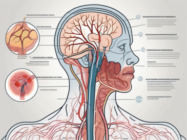 The human nervous system highlighting the glossopharyngeal nerve