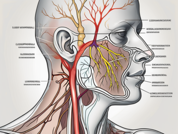 The glossopharyngeal nerve in a human body